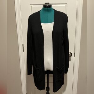 Old Navy Women's Long Black Open Cardigan